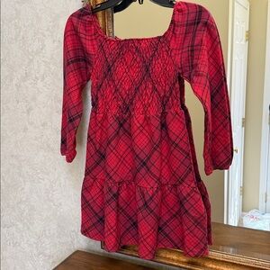 NWOT between Red Plaid Kids girls Dress. Size 10.